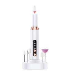 무선 간편하다 고속도 젤 네일드릴 충전식 전동 네일 관리기, 1개, 흰색