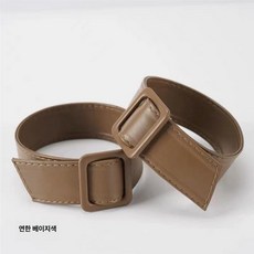 트랜치코트 가죽 소매벨트 핸드 커프 손목매는 코트 자켓
