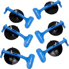 Kuntech 6PCS 자동차 유리 설치 고정 클램프 유리 흡착판 포위 설치 고정기 기능 장식 스트립 유리 고정 도구 조절 가능한 진공 클램프 유리 윈드실드 및 무자국 고정용, 1개, KT6402-파란색