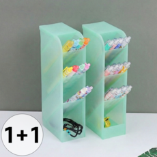 루니바 다용도 사선 책상 정리함 연필꽂이 데스크 오거나이저 1+1, 2개, 녹색