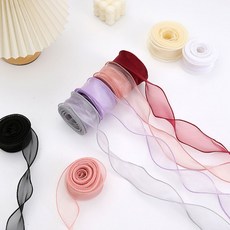 쉬폰 오간디 포장 리본끈 11color LM-0744, 라벤더, 1개