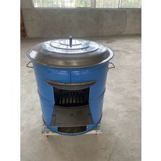 쓰레기 소각로 소각통 연소기 시골 농촌 연통 농막 스텐 가정용 장작 주철 화목 48CM+선물 패키지, 58cm 70cm 포함 + 6cm 철제 냄비, 기본 색상