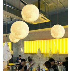 대형 조명 보름달 인테리어 천장 무드등 식탁 전등 펜던트 달모양, 달램프/50cm/28W/웜라이트
