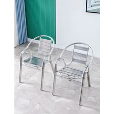 알루미늄의자 야외 테라스 스틸 카페 스테인레스 단관 7판 201 2개, 단관 7판 201 정광