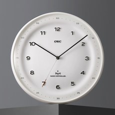 오더블유씨 플레이트 RC 전파수신 벽시계 OWA-1011RC, 혼합색상