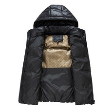 黑金短款保暖運動棉服棉外套