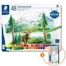 스테들러 색연필 48color 세트 146C M48 틴케이스 / 사은품 증정, 사은품 증정 (상세이미지 참조), 1개, 48색
