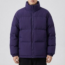 스토리원 남녀공용 심플 하이넥 오버핏 숏패딩 베이직 JG-FWJK019