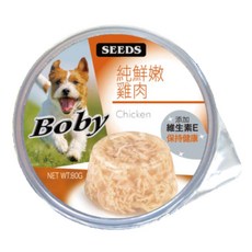 惜時 Boby 機能愛犬餐罐 80g 雞肉蔬菜 犬用寵物罐頭, 24個, 混合口味