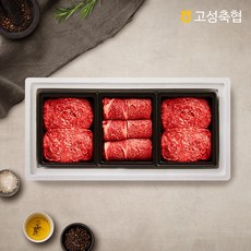 1++등급 한우 구이혼합 선물세트 1kg(등심1팩불고기2팩), 1세트