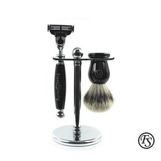 GOODFORIT Frank Shaving Pure Ivory Mach3 仿黑檀修容套組, 1個