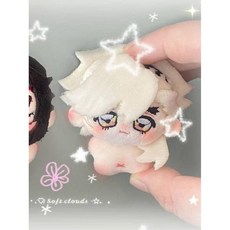 10CM 무속성 인형 불가사리 날개 넥워머 솜깅이 탈부착 솜인형 가능 솜인형옷, 아이가 누드 아기 + 블러셔