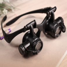 안경형 정밀 수리 납땜 시계 보석 장난감 프라모델 작업용 현미경 최대 25배율, 1개