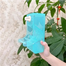 腳環工廠 大容量自動下料飼料盒 防潑灑設計 短期出門必備 儲備2-3天份飼料, 1個, 薄荷綠*1