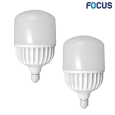 포커스 LED 60W 크림벌브 E26 보안등 공장등 창고등 야간작업 호박등 매장전구, 2개, 주광색