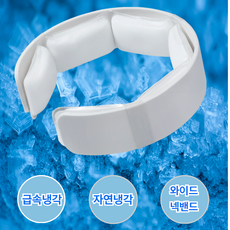 캐터스 아이스 넥밴드 와이드 대용량 얼음목걸이, 화이트, 1개