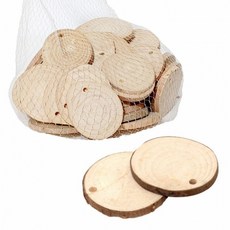 뚝딱 천연나무 조각 원형 구멍 대 500g 약60개 만들기 재료 부자재, 상세페이지 참조, 1개