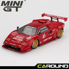 미니지티(1100) 1:64 람보르기니 쿤타치 LB-WORKS - 레드, 1100, 1개