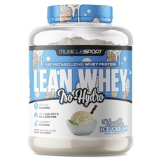 MUSCLESPORT Lean Whey 分離乳清香草冰淇淋, 1個, 2.268kg