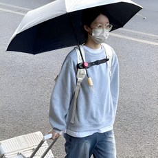 솔브릭 가방 우산 고정 클립 거치대, 블랙, 1개