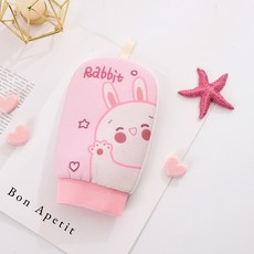 卡通搓澡巾搓泥去污加厚雙面浴花搓澡手套男女加厚家用洗澡巾, 1個, 1個裝, 粉色:23*14cm±1【獨立包裝】