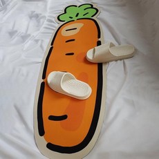 주방 당근 바닥매트 싱크대 주방러그 미끄럼방지 규조토 발매트 부엌 매트, 40x120cm
