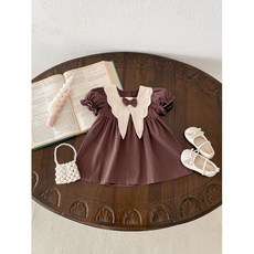 學院風女童 兒童復古蝴蝶結 嬰兒週歲禮服 公主裙 春夏秋