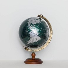 【SkyGlobe】6吋網版七彩綠刻度尺木頭底座地球儀