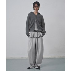 무신사 스탠다드 MUSINSA STANDARD WOMAN 우먼즈 더블 니트 벌룬 스웨트 팬츠 미디엄 그레이 MWEPK8B02-MR 1056197