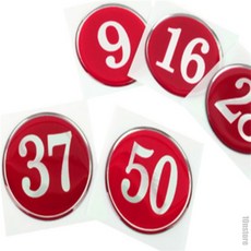 일상발견 원형번호판 매장용소형레드에폭시번호판 에폭시번호판 내구성번호판에폭시소재 레드번호판, 11