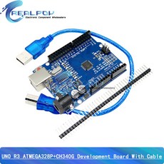 UNO R3 공식 박스 EGA16U2 / UNO WiFi R3 E 28P 칩 CH340G Arduino UNO R3 개발 보드 WeMos 8266, 328P AU With Cable
