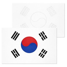 아이몽 태극기 종이퍼즐 꾸미기 색칠하기 현충일 삼일절 그리기퍼즐 태극기퍼즐, 1개, 단품, 1개, 1인용