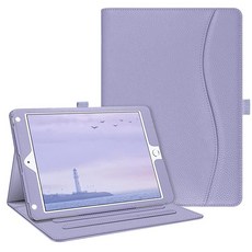 Fintie 아이패드 6세대/5세대(2018 2017 모델 9.7인치) 에어 2 / 1(9.7인치) 케이스 - [코너 보호] 포켓이 있는 다각도 뷰 스탠드 커버 오션 마블, 라일락 퍼플