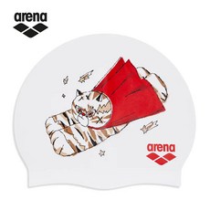 아레나 히어로출동 실리콘 수모 A6AC1AC82, WHITE, 1개