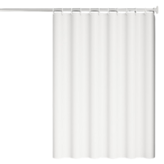 浴簾 純白浴簾 浴簾配件, 白色, 1套