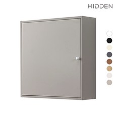 히든바스 모듈 미니 1도어 6060 욕실 상부장 그레이쉬브라운 수건 수납장, 1개