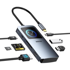 MOKiN USB 3.0 허브 5포트 울트라 슬림 데이터 익스텐더 4*USB A 포트 + 노트북 크롬북 Dell Acer 등을 위한 C 전원 2FT 확장 케이블..., 7 in 1 USB C Hub