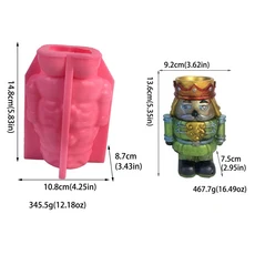 DIY 호두까기 인형 양초 에폭시 수지 실리콘 쥬얼리 상자 대한 3D, 01 A