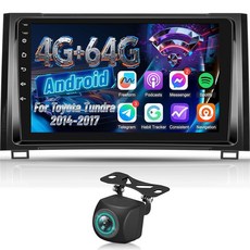 4+64G 안드로이드 카 스테레오 토요타 툰드라 2014 2015 2016 2017-9인치 IPS 터치스크린 라디오 카플레이/안드로이드 오토 32 EQ DSP/5GHz Wi, 4+64G 안드로이드 카 스테레오 토요타 툰드라 201