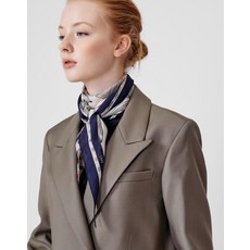 [백화점 정품] 닥스 ACC 네이비 체크플라워 마름모 실크스카프 DCSC3E351