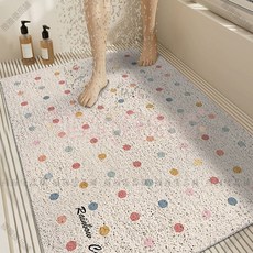 浴室防滑墊 衛生間鏤空防水腳墊 洗漱臺門墊 沖涼房防摔地墊, 1個, 驚蟄,戀120*200【cM【優質絲圈】