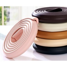 mamabao L型防撞條 超柔軟安全防撞條 2m安全防撞條 居家防護條, 米白色, 1個