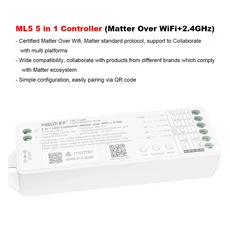 Miboxer ML5 DC12-48V 5in1 컨트롤러 WiFi 2.4GHz Tuya APP WIFI 제어 단일/이중 색상 RGB RGBW RGBCCT 스, 01 ML5