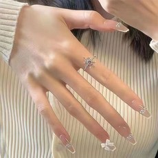 코핀 네일팁 긴손톱 롱네일 인조손톱, 1개, 코핀네일#CF05 베이지