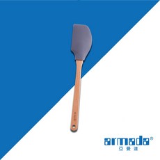 【ARMADA】耐熱矽膠攪拌刮鏟，耐高溫一體成型，不傷鍋具，廚房必備, 1個, 灰色