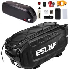 [RCM] 하드쉘 전기자전거 방수 짐받이 가방 배터리가방 - 내부길이 40cm, 블랙, 1개