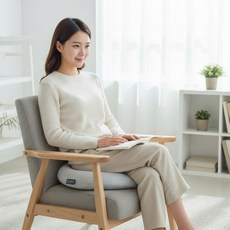 에코힐 원형 메모리폼 도넛 방석 두께 5cm 치질 임산부 편한 사무실 카페 학생, 1개, 그레이