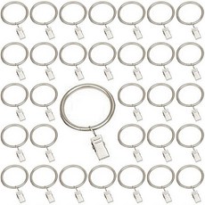 간편한 커튼링집게 (내경 3.2cm) 4컬러 25파이용, 10개, 실버