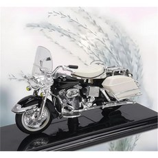 11451985 다이캐스트 모델 미니어처 모형 바이크 컬렉터 1 18 스케일에 적합한 할리데이비슨에 데이비드슨 1968 FLH에 일렉트라 오프로드 합금제 오토바이 선물, 블랙