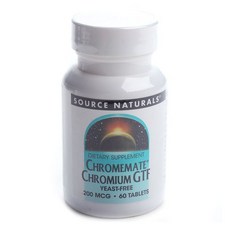 SOURCE NATURALS 鉻酸鹽GTF保健錠 200mcg, 1組, 60顆